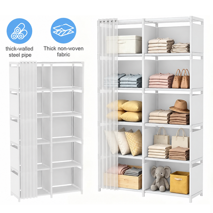 Floor Standing Bookshelf Storage Cabinet For Home Living Room Bedroom Clothes