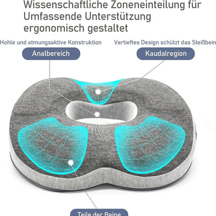 Cushion Seat Pillow Orthopaedic Coccyx Back Pain Relief Memory Foam Office Chair