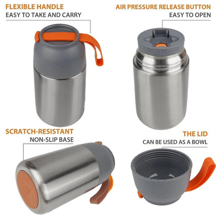 650ML Thermos Stainless Steel Flask Hot Insulated Vacuum Bottle Water Tea/Coffee