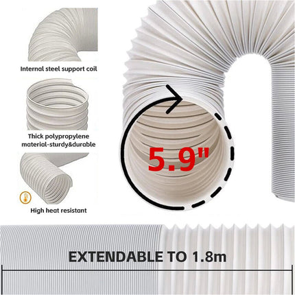 Portable Air Conditioner Spare Parts Gob+Window Slide Kit Plate +Hose 15cm 1.8M