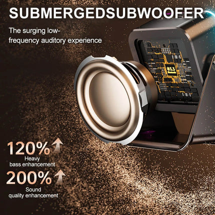 5-in-1 Wireless Induction Bluetooth Speaker Adjustable Phone Stand,Rechargeable