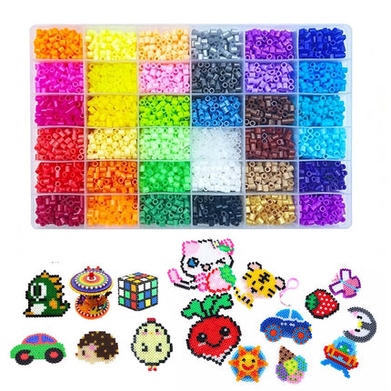 10000PCS 5mm Perler Hama Beads Kit Set Fuse beads Fun DIY Craft Toys Gift 36-Colors