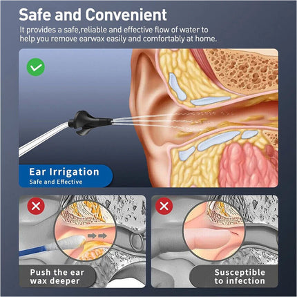 Electric Water-Powered Ear Cleaning Kit Portable Ear Care Tool with Irrigation System