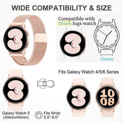 Rose Gold Milanese Band for Samsung Galaxy Watch 4 Classic
