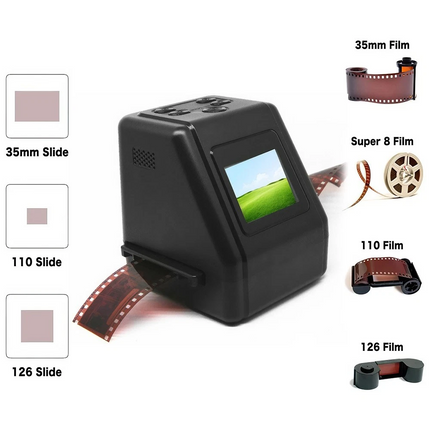 Film Scanner 35mm 110 Slide Negative Converter Photo Digital Image Viewer 2" LCD