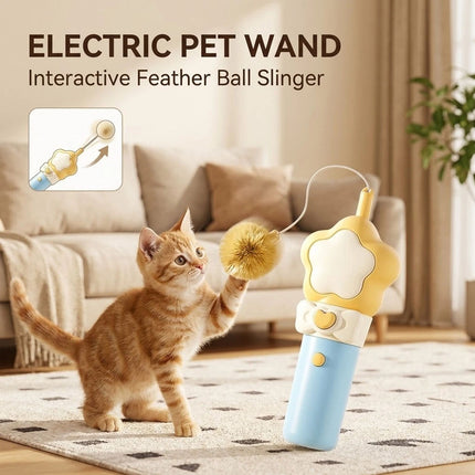 Automatic Retractable Electric Cat Toy Interactive Indoor Pet Teaser For Cat Dog
