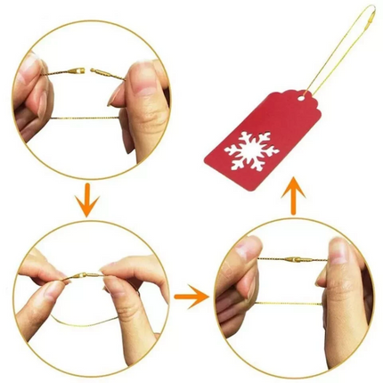 200X Christmas Ornament String Precut Hanging Rope For Xmas Ball Decor DIY 20cm