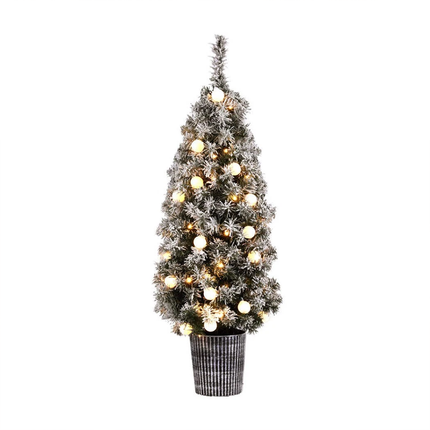 Festival Decorations Christmas Tree 1.2M Potted Snowy Xmas Tree