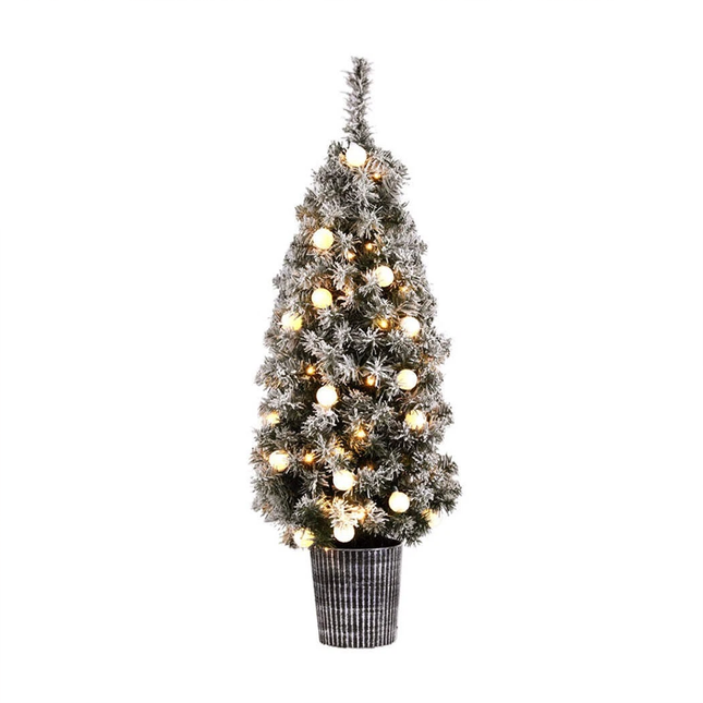 Festival Decorations Christmas Tree 1.2M Potted Snowy Xmas Tree