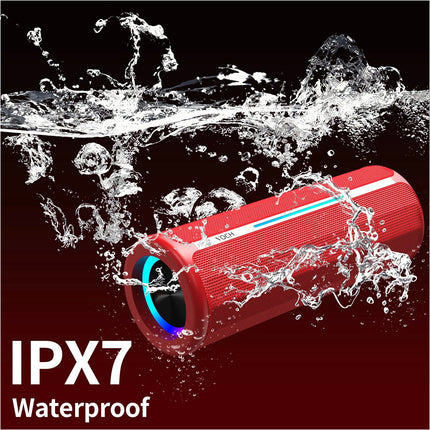 Waterproof Bluetooth Speaker with RGB Lights 20W Portable Outdoor Soundbox