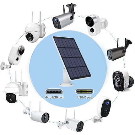 For Eufy Eufycam Cam E/2C/2/2 Pro USB Solar Panel Charger Security Camera Panel