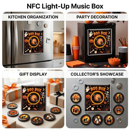 Magnetic NFC Music Box Creative Rotating Record Player Acrylic MP3 9 Tracks AU