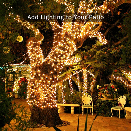 Solar String Fairy Lights Outdoor LED Party Wedding Christmas Decor Splash Resistant 2pack 200LED 22M Warm White