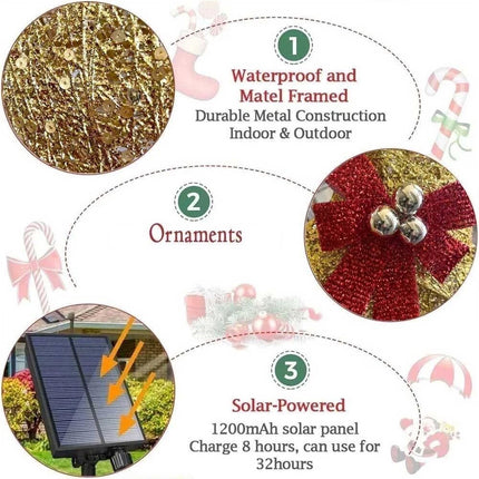 65cm Solar Powered Christmas Decoration Lights Snowman Metal Frame LED Light