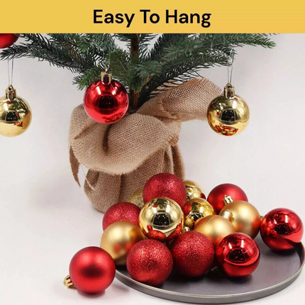 24Pcs Christmas Baubles Ornament Tree Balls Decor Xmas Wedding Party Decoration