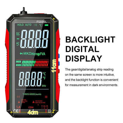 Electrical Automatic FS899L Multimeter Tester Rechargeable Multimeter 6000 Count