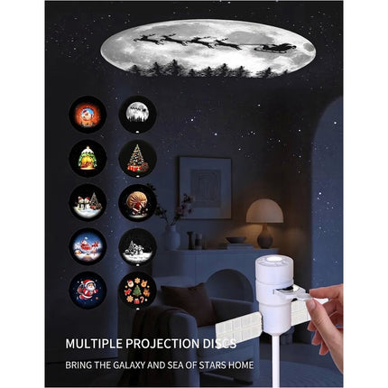 2-in-1 360° Rotating Star Projector Night Light Christmas Gift