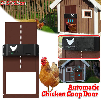 Automatic Chicken Coop Door Smart Control Poultry Gate Entry Exit for Pet House