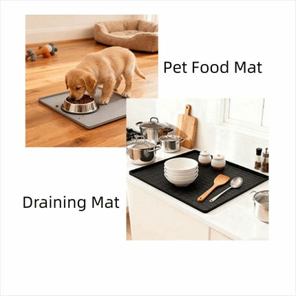 60*60Cm Non-Slip Waterproof Dust-Proof Thicken Silicone Washing Machine Protector Mat Black