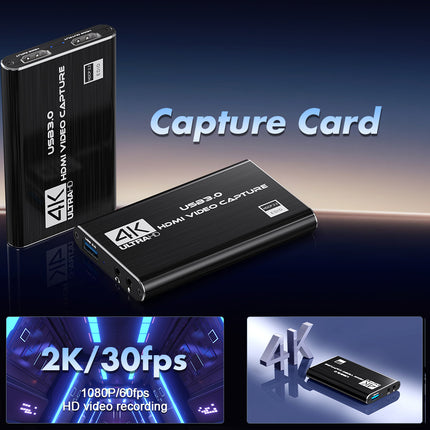 High Speed 4K Video Capture Card Universal Audio Video Recording Adapter for Daily Use