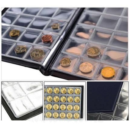 2x Coin Collection Album 240-Capacity Coin Holder Book for Collectors