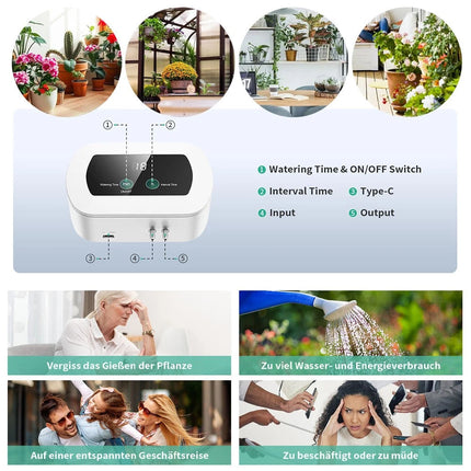 Automatic Drip Irrigation System Plant Controller Self Watering Git Garden