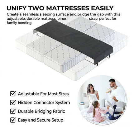 Bed Bridge Twin to King Converter Kit Mattress Extender/ Joiner Connector Strap