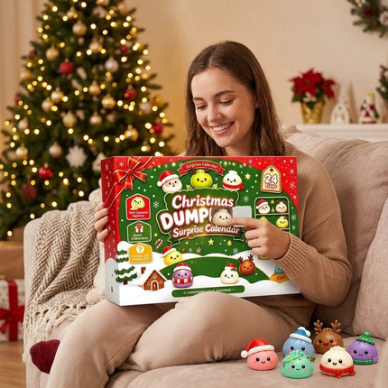 2026 Christmas Advent Calendar - 24 Days Squishy Toy Set & Dumpling Surprises, Festive Xmas Gift