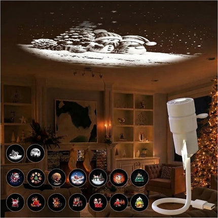 2in1 Plug and Play HD Star Projector Night Light Christmas 360° Rotate