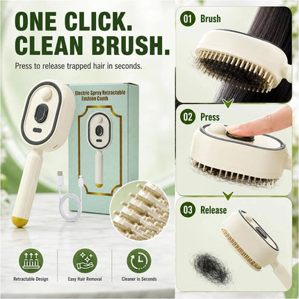 Electric Spray Air Cushion  Comb Self-Cleaning Anti-Tangle Electric Brush