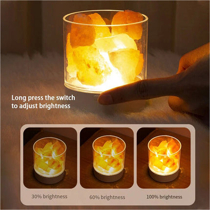 Himalayan Natural Crystal Salt Rock Lamp Colorful Night Light Gift