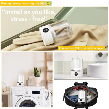 1L Underwear Washer Rechargeable Mini Washing Machine Cordless Laundry Machine