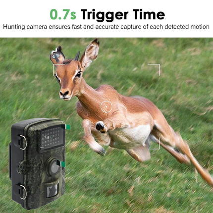 Hunting Trail Camera Wildlife Game 24MP 1440P Night Vision Outdoor Security Cam