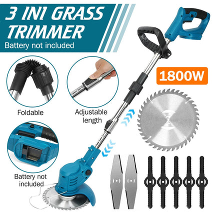 Cordless Electric Grass String Trimmer Lawn  Brush Mower Whipper Snipper
