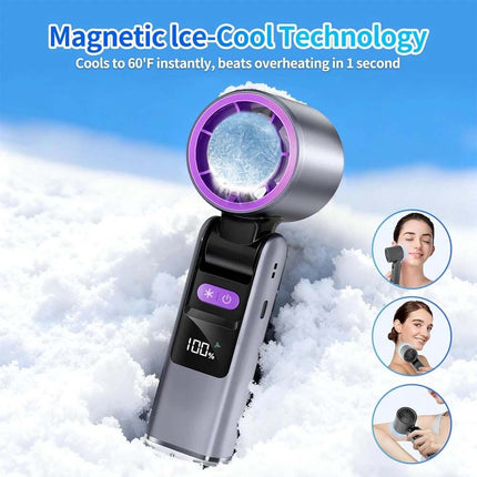 3in1 Strong Wind Cooling Fan Portable Handheld Turbo Fan Speeds Neck Blower Mini