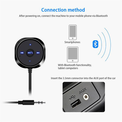 Bluetooth Car Adapter 3.5mm AUX Adapter Wireless Stereo Audio Music Receiver