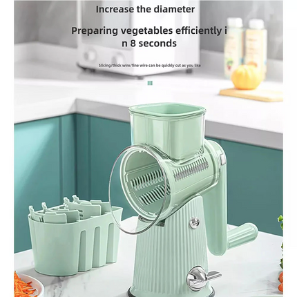 5 in 1 Rotary Cheese Grater Vegetable Handheld Fruit Vegetable Slicer Shredder