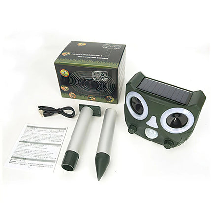 Solar Ultrasonic Bird Repeller Motion Sensor Animal & Pets Rat Possum Repellent