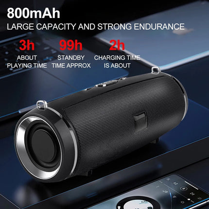 200W Portable Bluetooth Speaker IPX2 Waterproof Outdoor HIFI Pillar Speaker Subw