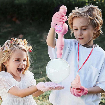 Colorful Smoke Bubble-Machine&Elastic Bubble Fog Wand,Fog Bubble-Machine Pink