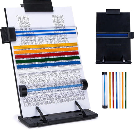 Magnetic Cross Stitch Pattern Holder with Magnets &Magnifying Ruler Crochet Work