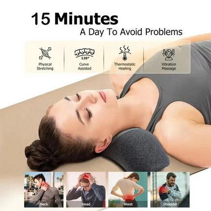 Electric Neck Massager Upgrade 3-in-1 Neck Hump Massage Relaxation Pillow Home