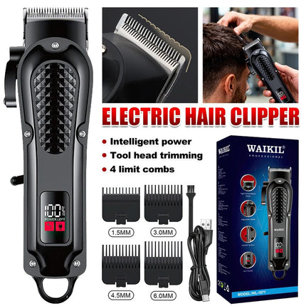 Professional Barber Electric Hair clipper LED display screen charging Trimmer