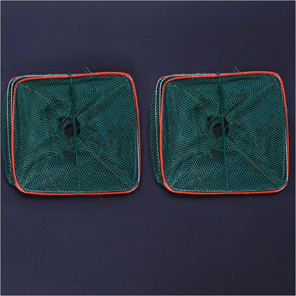 2 Pcs Crayfish Eel Live Crab Trap Net Shrimp Lobster Fishing Cage Collapsible Portable