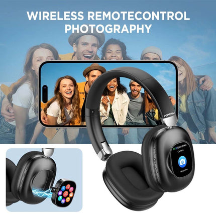 Bluetooth 6.0 Wireless Headphones Hi-Fi Noise Cancelling Over Ear Headset