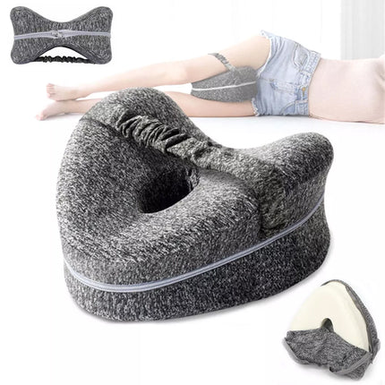 Memory Foam Leg Pillow Cushion Knee Support Pain Relief Washable Cover Bed Sofa