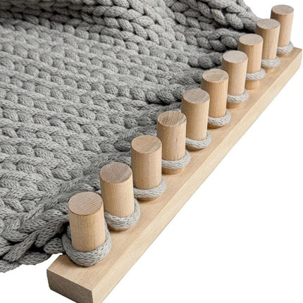 Wooden Knitting Loom Kit Thick Blanket Loom Weaving Loom Adjustable Size