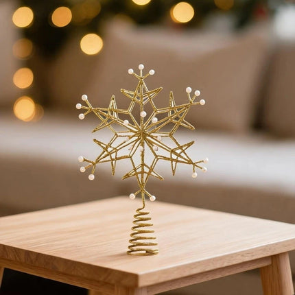 Shimmering Christmas Topper Decor Christmas Tree Top Star Home Decorations
