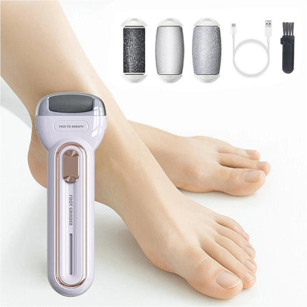 Purple Electric Care Pedicure Foot File Hard Dead Skin Callus Remover Foot Grinder Kit