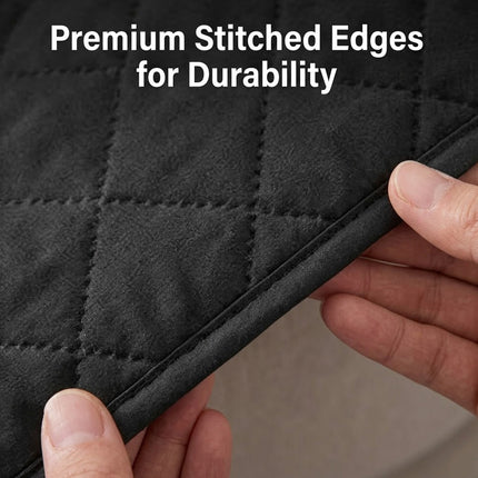 Sofa Cover Quilted Couch Covers Lounge Pet Protector Slipcovers Black 55*196cm